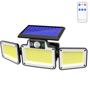 Product Name：Solar  wall light Product Lamp Beads:280led  Solar panel]: high quality polycrystalline silicon, 5.5V1.8W Battery Specifications: 2 sections 3.7V 18650 1200MAH (full capacity) total 2400MAH Product power: 15W 350-450LM Product color temperature: 6000-6500K        Product weight: Net weight: 435g Gross weight 535g Waterproof Grade：IP65 【Working Mode】：Three modes: 1. Induction mode (people come to high light, people go 20-25S lights out) 2. induction + micro-bright mode (people come to high light, people go micro-bright, micro-bright 10% brightness) 3. micro-bright non-induction mode, micro bright 30%) Product material: polysilicon + ABS plastic + electronic components Sensing distance: infrared sensing 3-5 meters Endurance time: daytime charging 6-8 hours, 50 times per night induction can be used for 7 days.
